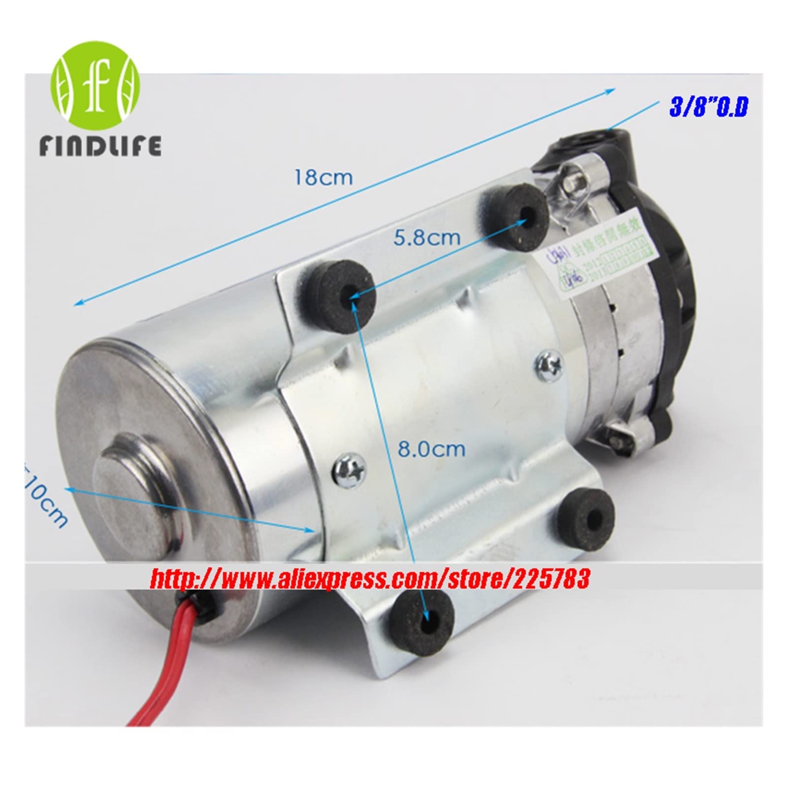 Parti del Filtro dell'Acqua Pompa Booster for filtrazione dell'Acqua con connettore da 2 Pezzi for Macchina ad osmosi inversa for depuratore d'Acqua da 400 GPD 600GPD