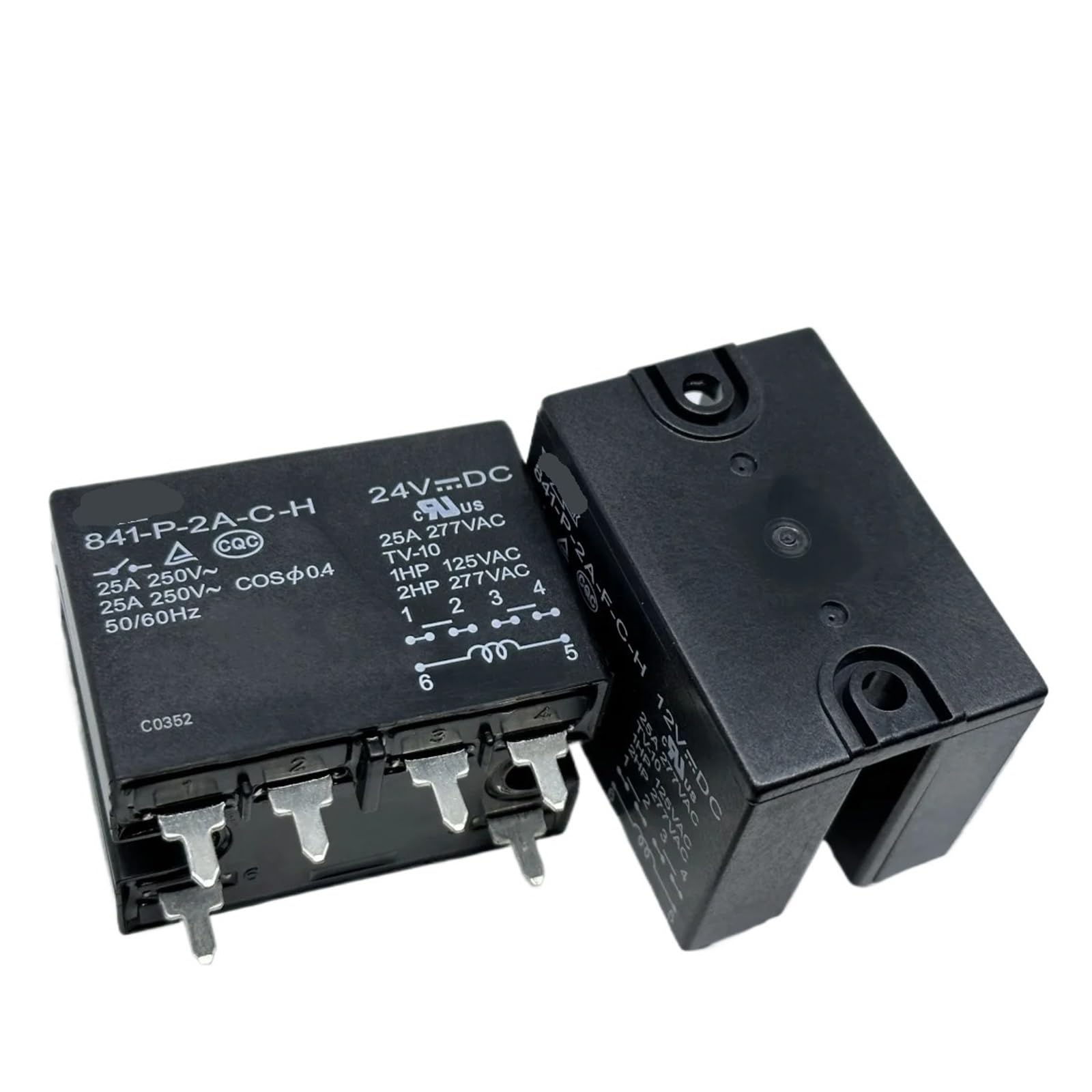 PKNVKZIDK 1pc 841-P-2A-C-H 24VDC Relay 6 pins