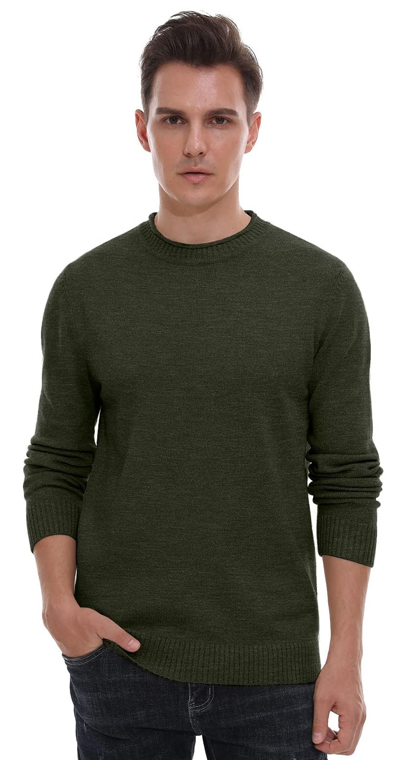 Sailwind Pull Homme Col Rond Maille Top Homme Classique Vintage Casuals Automne Hiver Couleur Unie Chaude