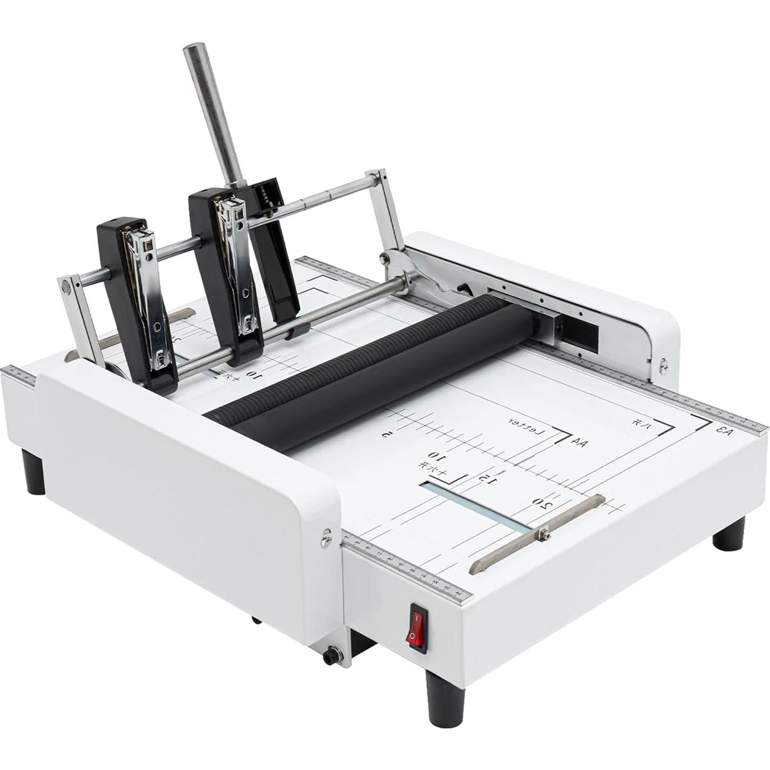YXZYFPP 2-in-1 Automatic Booklet Maker & Paper Folding Binding Machine, Max Size 11.7 x 16.5, Ideals for Art Paper, Leather Covers, and Stapling - Perfects (4nails)