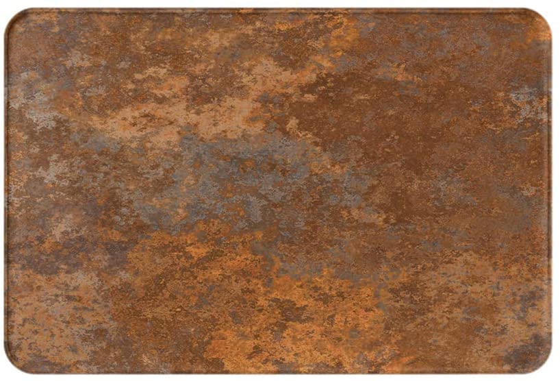 Bath Mats for Bathroom,Bathroom Decor Mats Rugs No Silp,Rustic Brown Copper Old Rusty Metal Washable Cover Floor Rug Carpets Absorbent Cozy Bath Mat for Kitchen Bedroom Indoor 31"x20"
