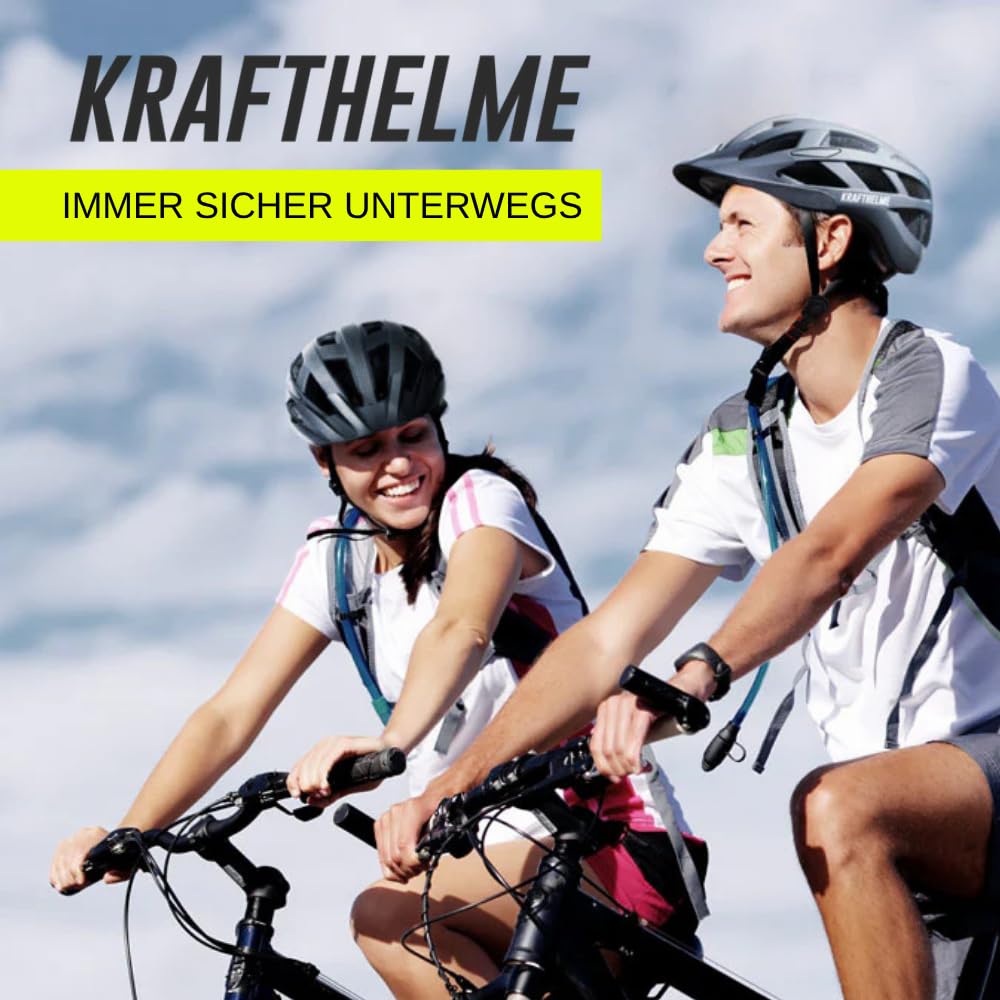 Fahrradhelm mit Licht für Herren & Damen – robuster & sicherere Fahrradhelm Erwachsene, Mountainbike Helm, City- und Rennradhelm