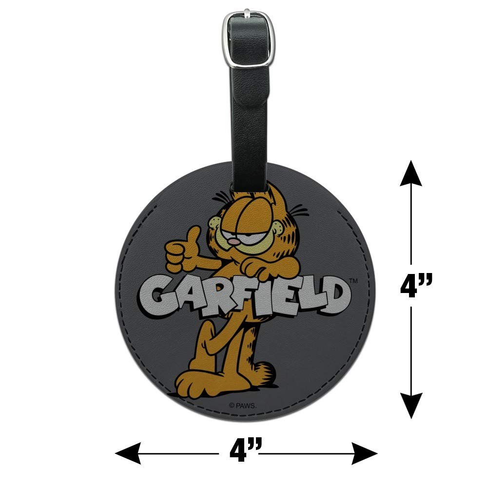 Amazon.com: Garfield with Logo Round Leather Luggage Card Suitcase