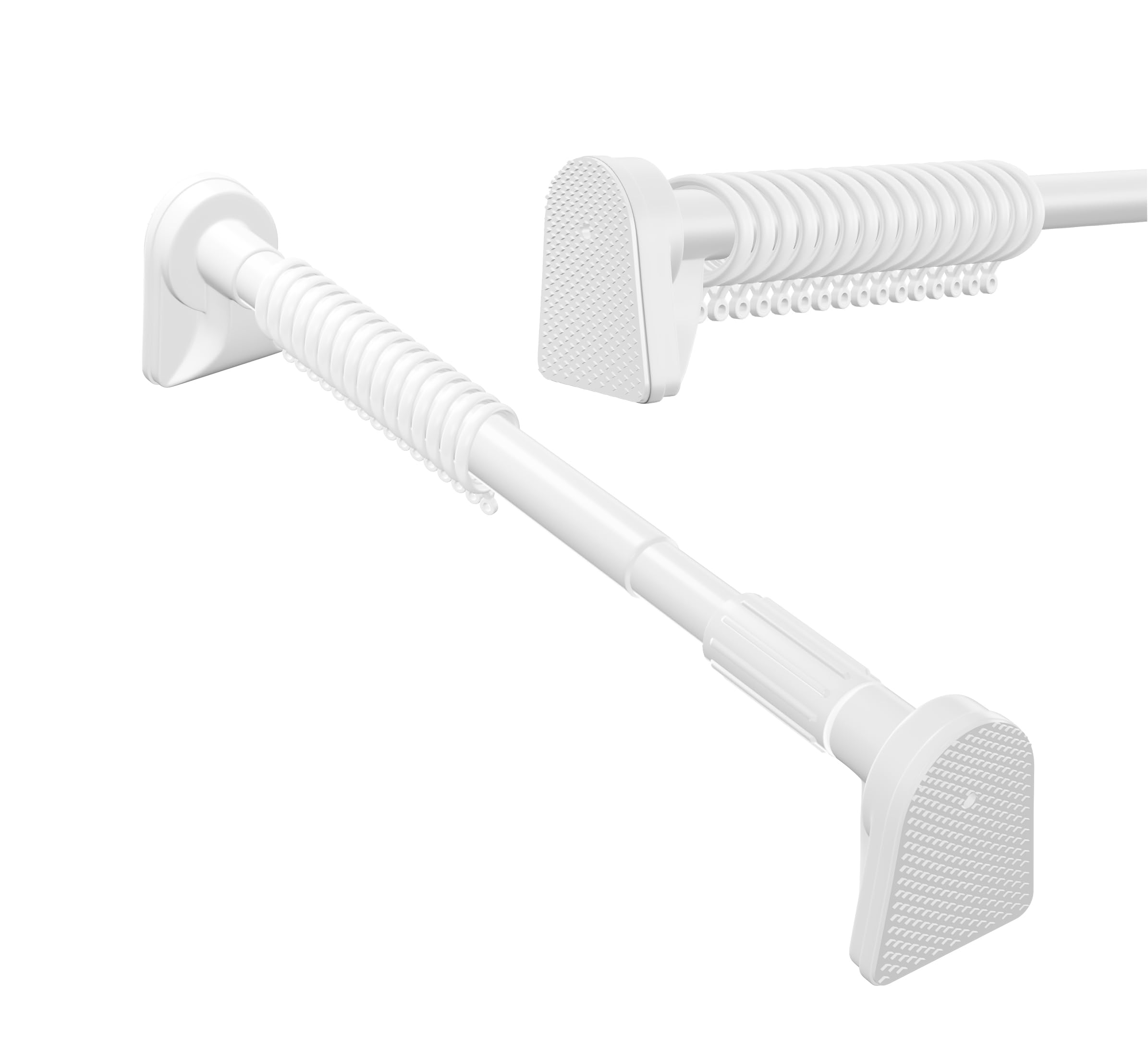 Amazon｜TIUKIEY 強力 突っ張り棒3M以上 20個のカーテンリングを含む