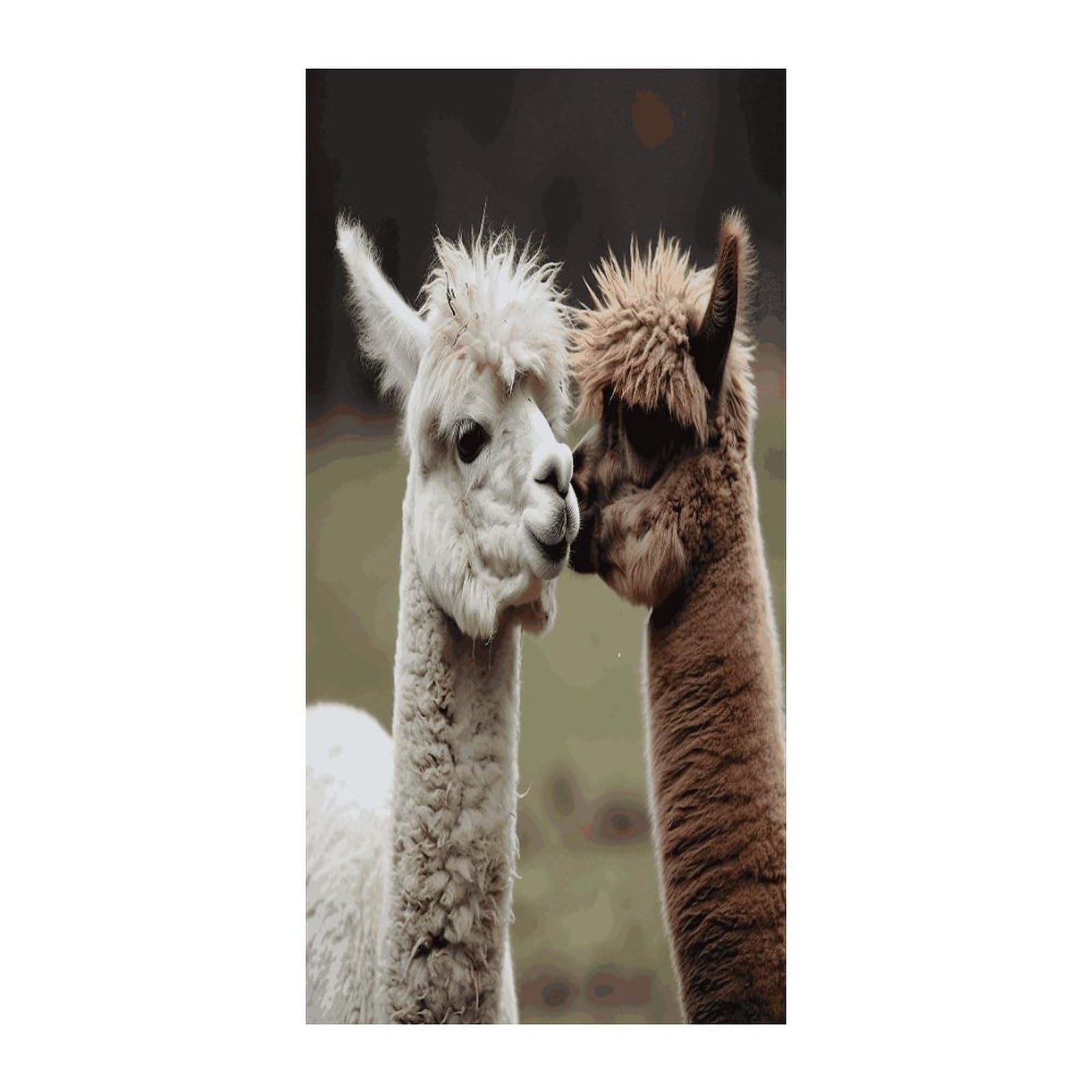 Fekiloot Style Funny Alpaca Door Curtain Room Divider Curtains