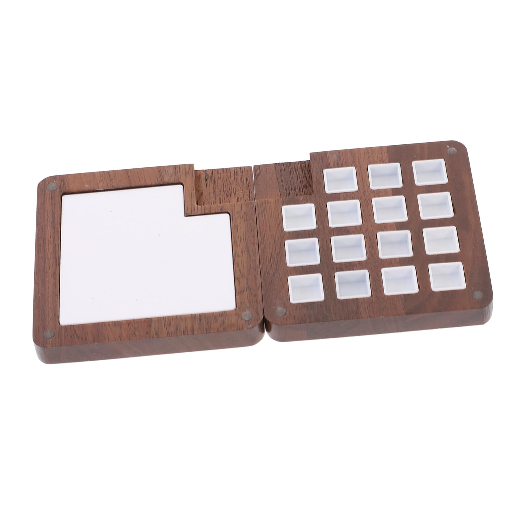 Lot De 3 Palettes De Peinture en Bois Boîte De Rangement pour Aquarelle Et Pigments pour Artistes Fournitures Artistiques