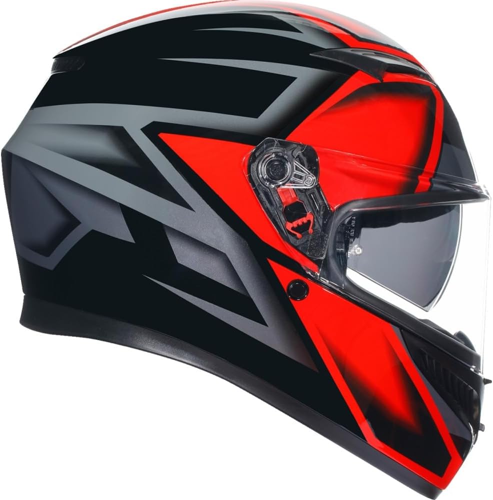 AGV K3 Compound Motorcycle Helmet Black/Red SM