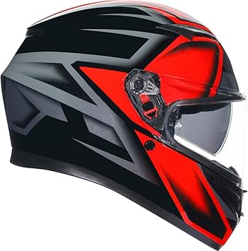 AGV K3 Compound Motorcycle Helmet Black/Red XL