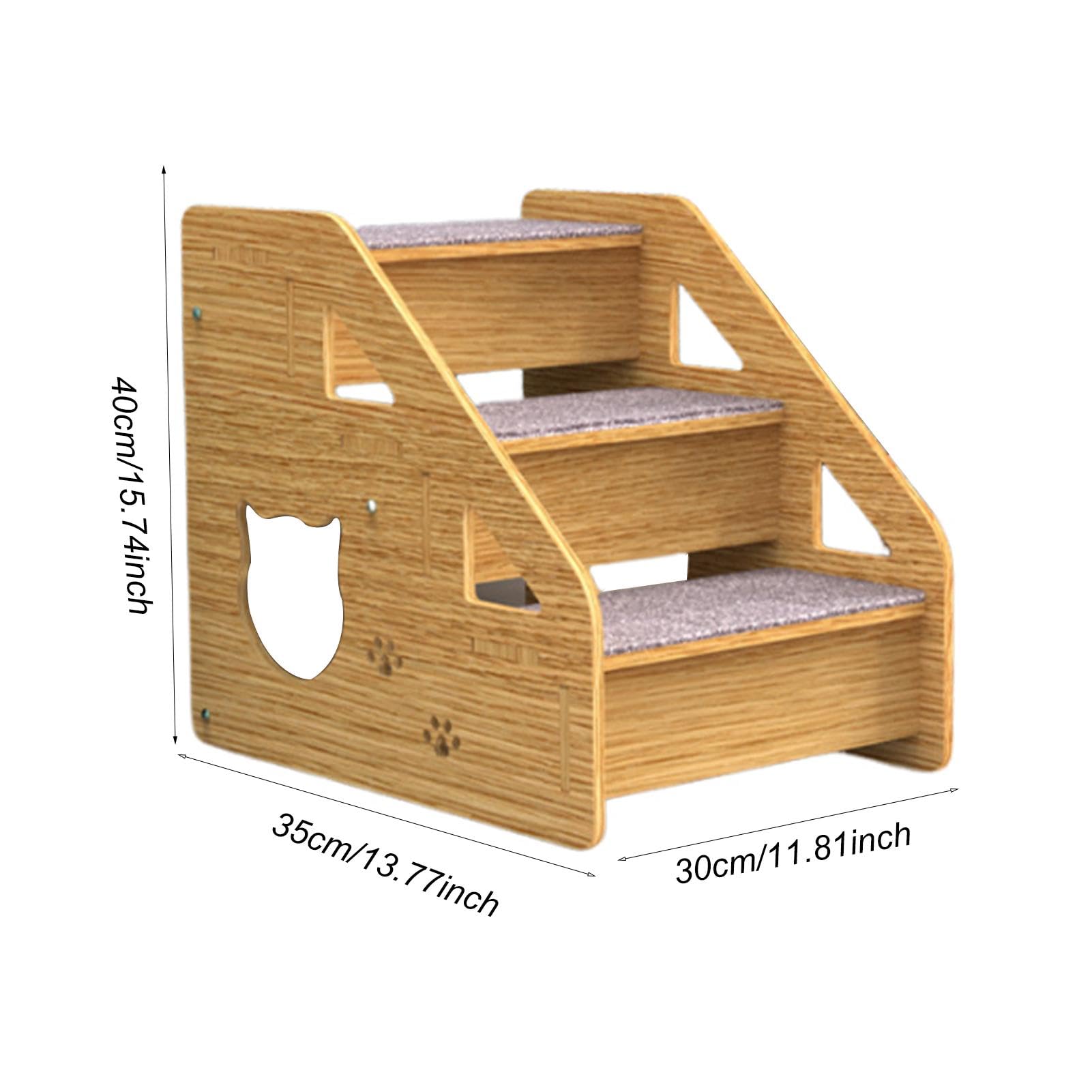 Escalier Pour Animal Domestique, Pour Canapé, Escalier Et Marches Pour Animaux De Compagnie, à 3 Niveaux, Pour Chiens De Taille Moyenne/petite Et Vieux Chats, Portable, Construction En Bois Pour