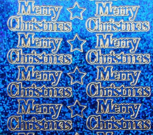 TRTO Merry Christmas Peel Off Sticker Sheet for Card Making Scrapbooking Crafts Easy to Use and Fits