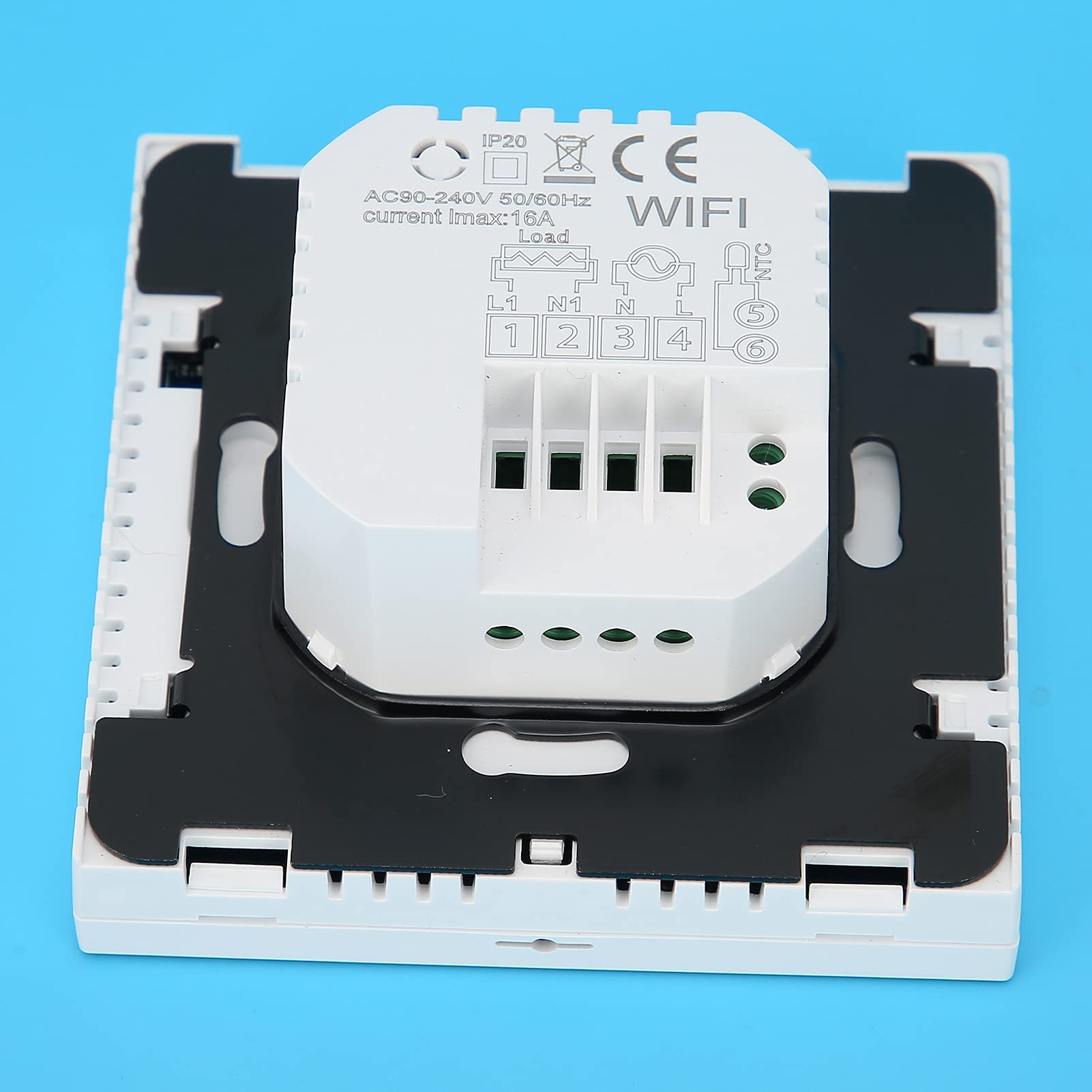 Termostato Intelligente Termostato Digitale PC più ABS AC90 a 240V 16A WiFi Touch LCD Telecomando da 41 a 95F per Riscaldamento a Pavimento Elettrico Uso Domestico