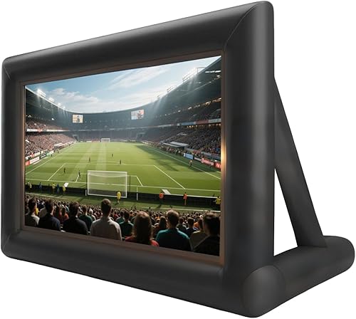 Miniatura 1 de Pantalla de proyector inflable para exteriores de 16 pies a 200 pulgadas con material grueso y hermético para proyección frontal y trasera portátil,