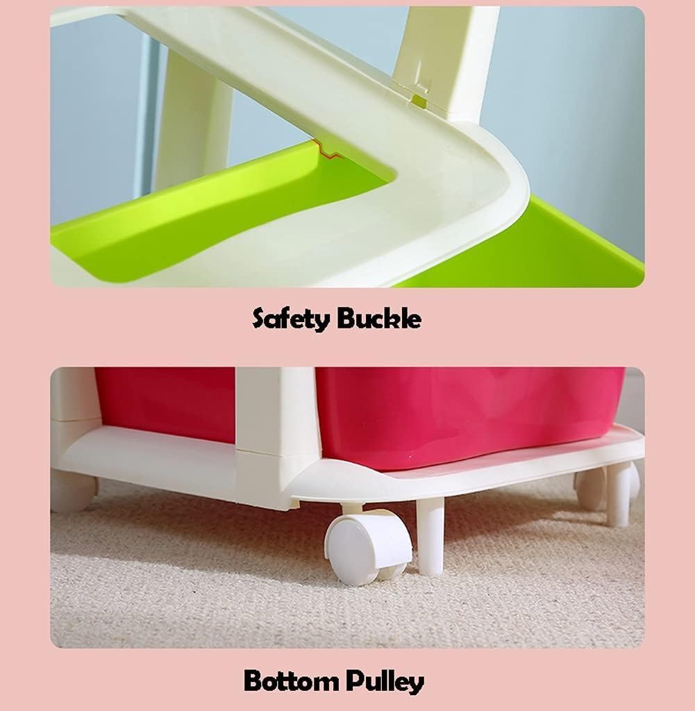 Storage Bins Plastic Box Cabinet Wardrobe Children's Drawer Type 3 Layers 38 * 37 61cm(Yellow)