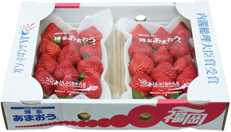 Amazon.co.jp: 福岡県産 いちご あまおう DX等級 平詰め 約300g（6～12