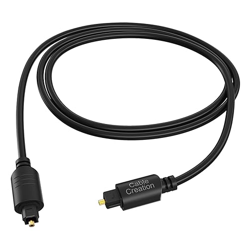 Miniatura 7 de CableCreation Cable de audio óptico digital de 12 pies, paquete de 2, Toslink macho a hombre, compatible con cine en casa, barra de sonido, TV, PS4,