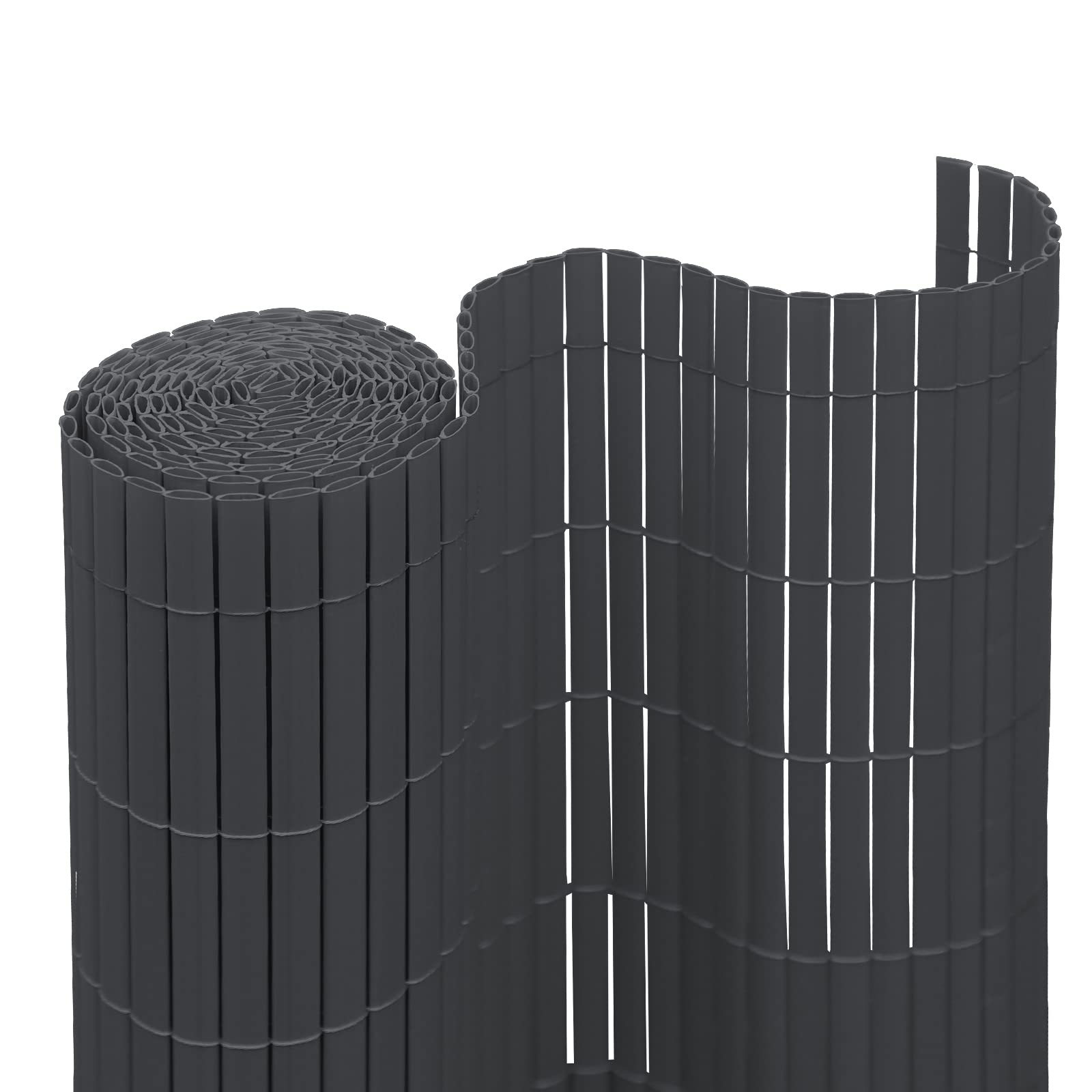 Lospitch Recinzione in PVC per la Privacy, 90 x 900 cm, Resistente alle intemperie, per Giardino, Balcone, terrazza, Frangivista Decorativa, Canniccio Paravista, Tappetino Protezione, Grigio