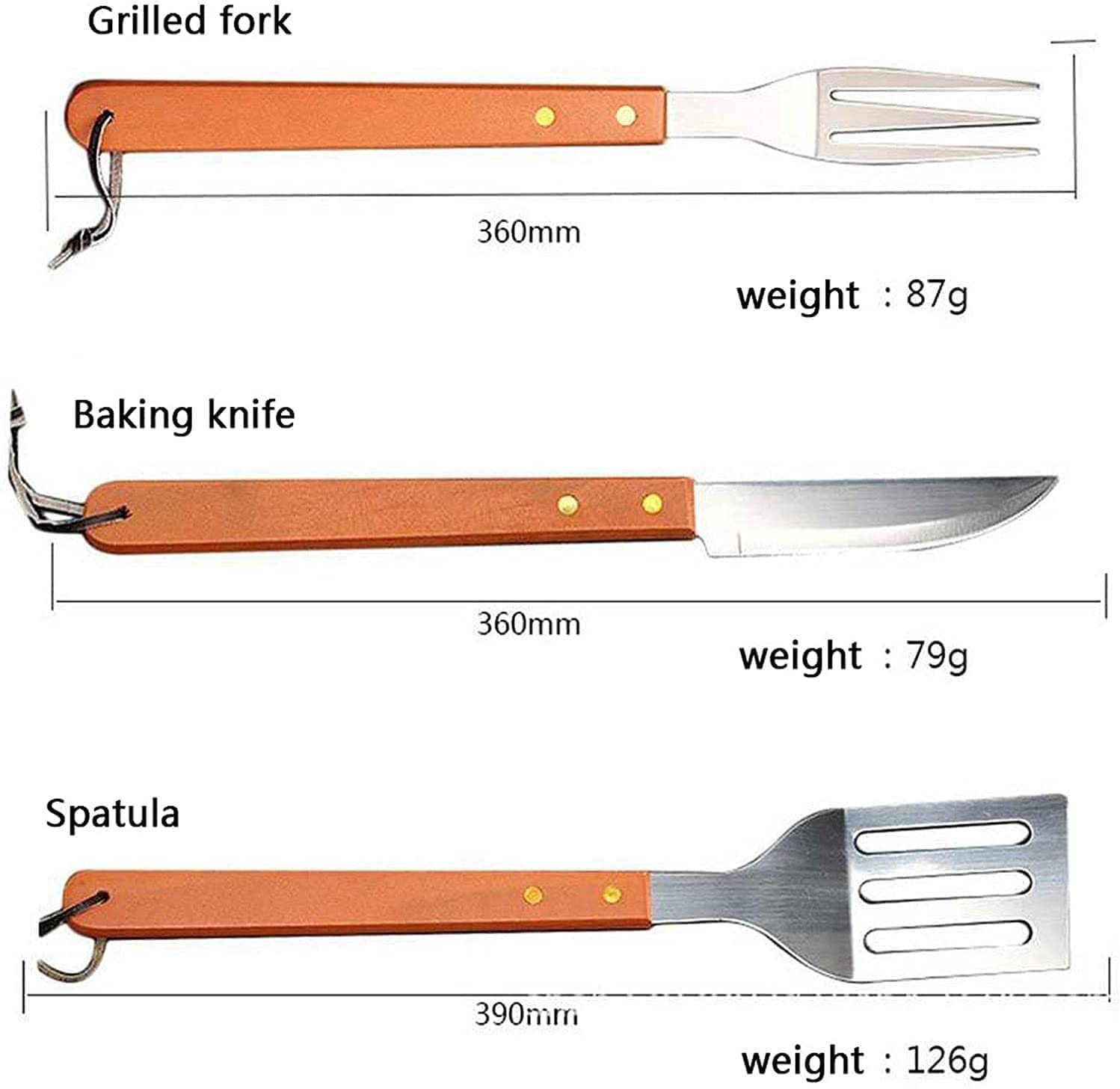Zestaw narzędzi do grillowania, 18 szt. Akcesoria do grilla Naczynia do grillowania ze stali nierdzewnej ze schowkiem dla mężczyzn i kobiet Gotowanie na świeżym powietrzu Prezent