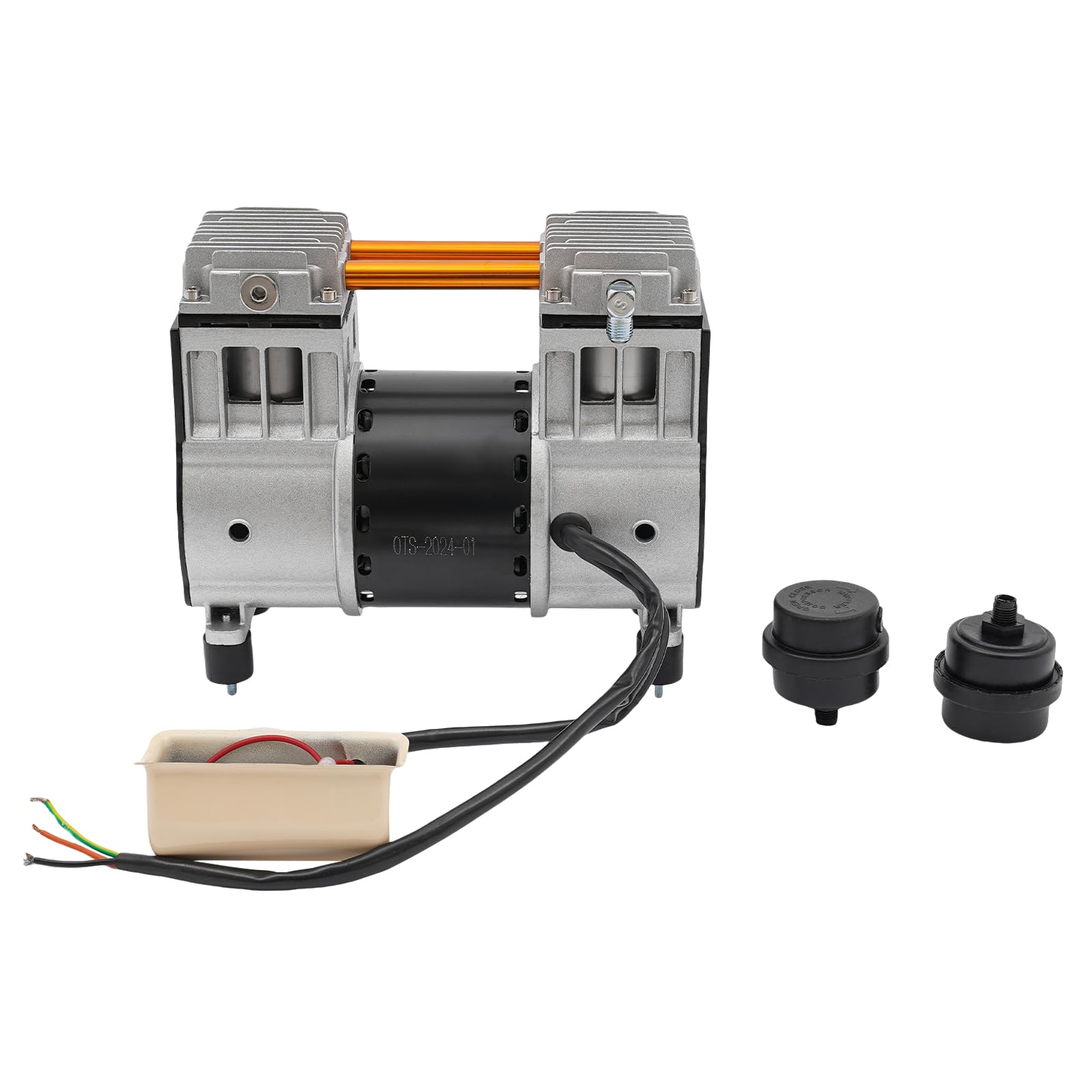 Compresor de aire, sin aceite, 980 W/1500 W, silencioso compresor de aire comprimido, motor de cobre con protección contra sobrecalentamiento, compresor de taller para reparación de coches (compresor
