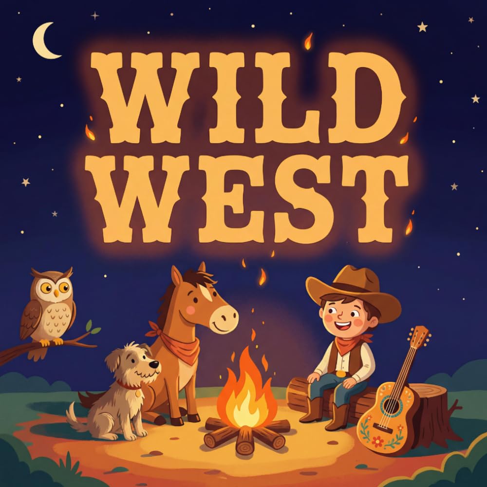 Wild West: Cowboy Coloring Book for Kids with Western Adventure Pages and Cute Frontier Animals: For Kids and Beginners | Single-Sided Pages