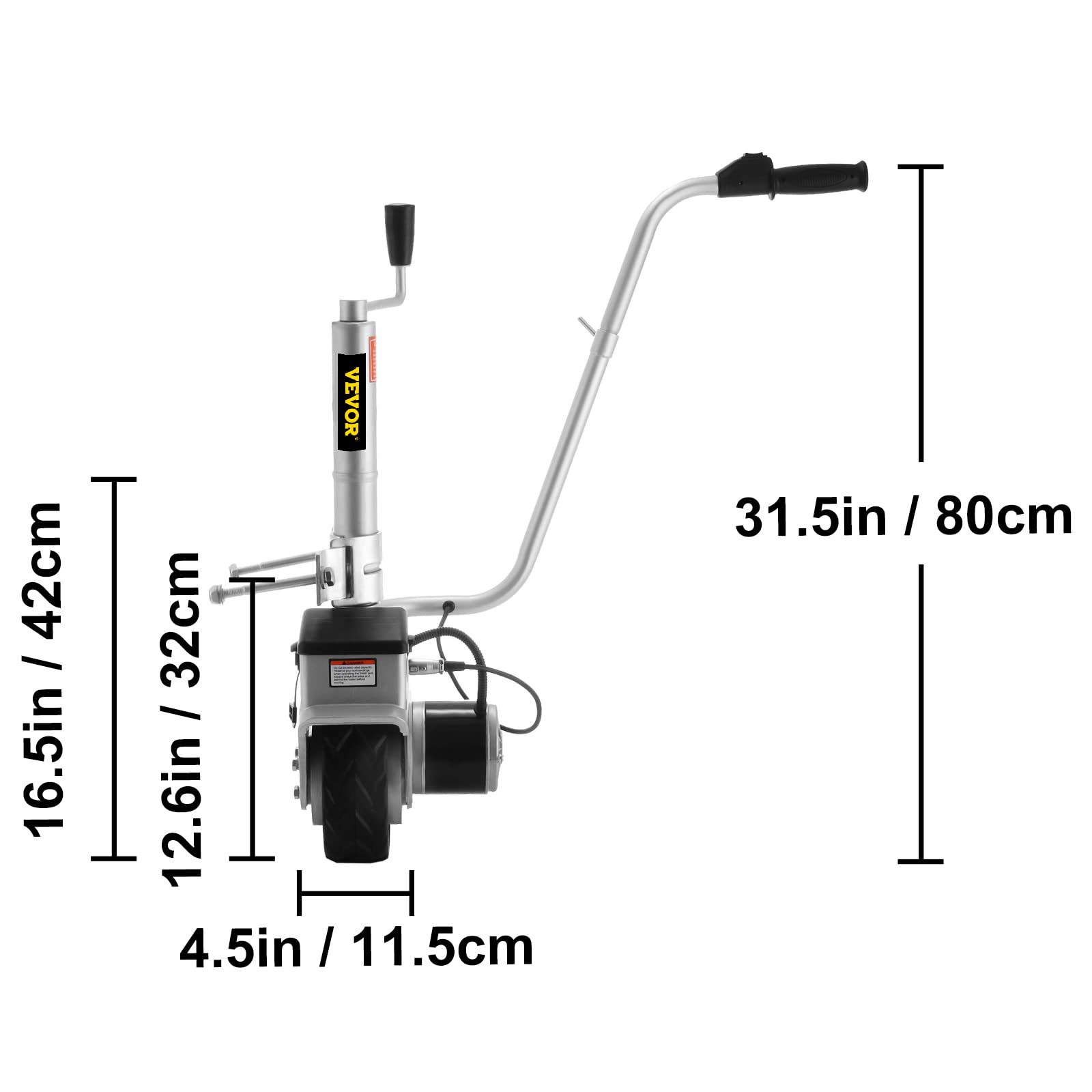 Buy VEVOR 350W Trailer Mover, 12V Electric Trailer Jack, Max Vehicle