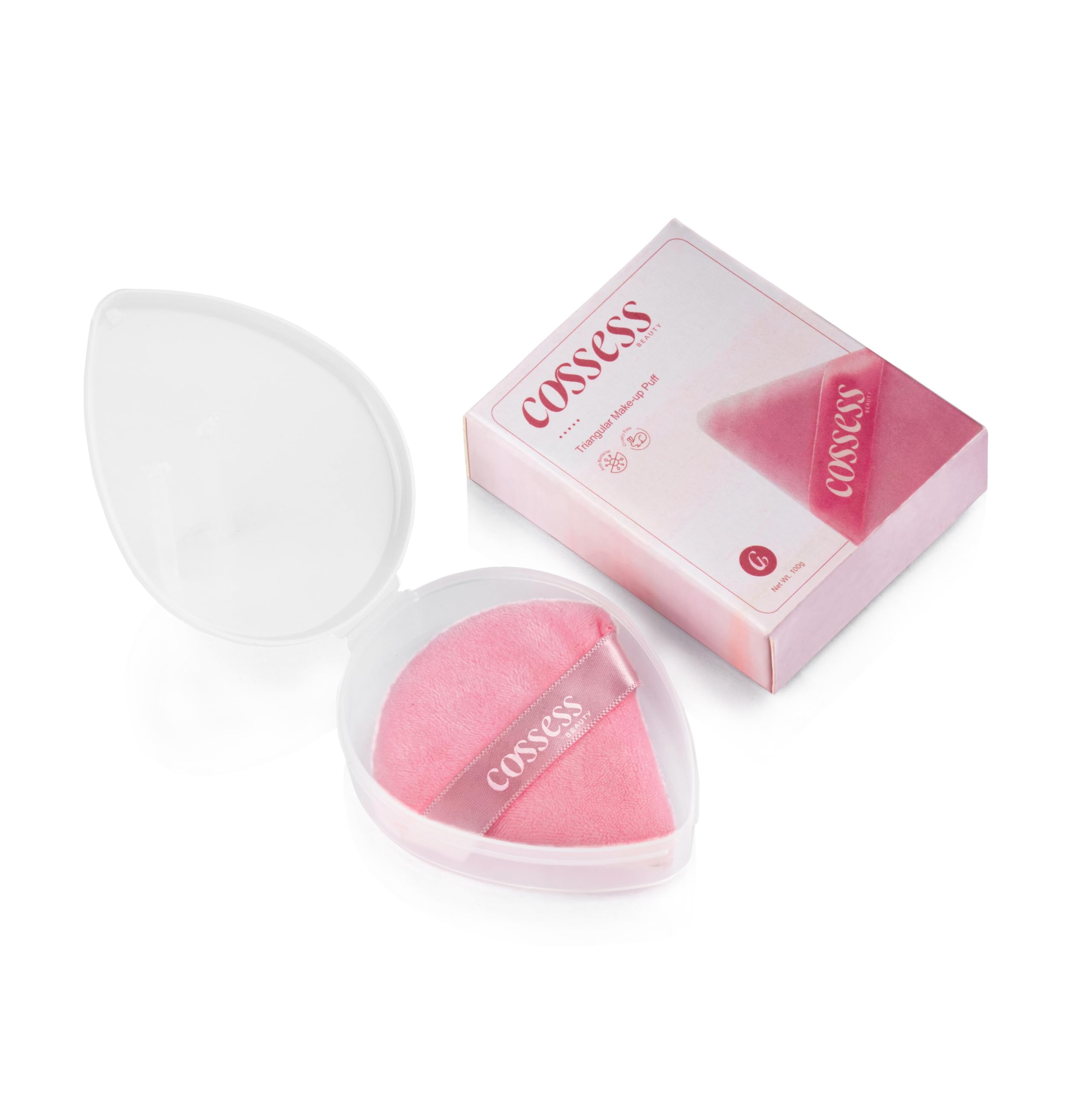 Cossess Triangle Puff WITH Box – Soft Face Triangle Makeup Puff for Loose Powder, Body Cosmetics, Foundation Sponges, Beauty Blender – Makeup Tool (Pack of One)-image-40