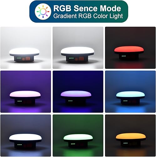 Miniatura 2 de Luz de campamento recargable de 10000 mAh, 3000 lúmenes, 6500 K, 24 horas de tiempo de juego, luz de mercado nocturno al aire libre, linterna de