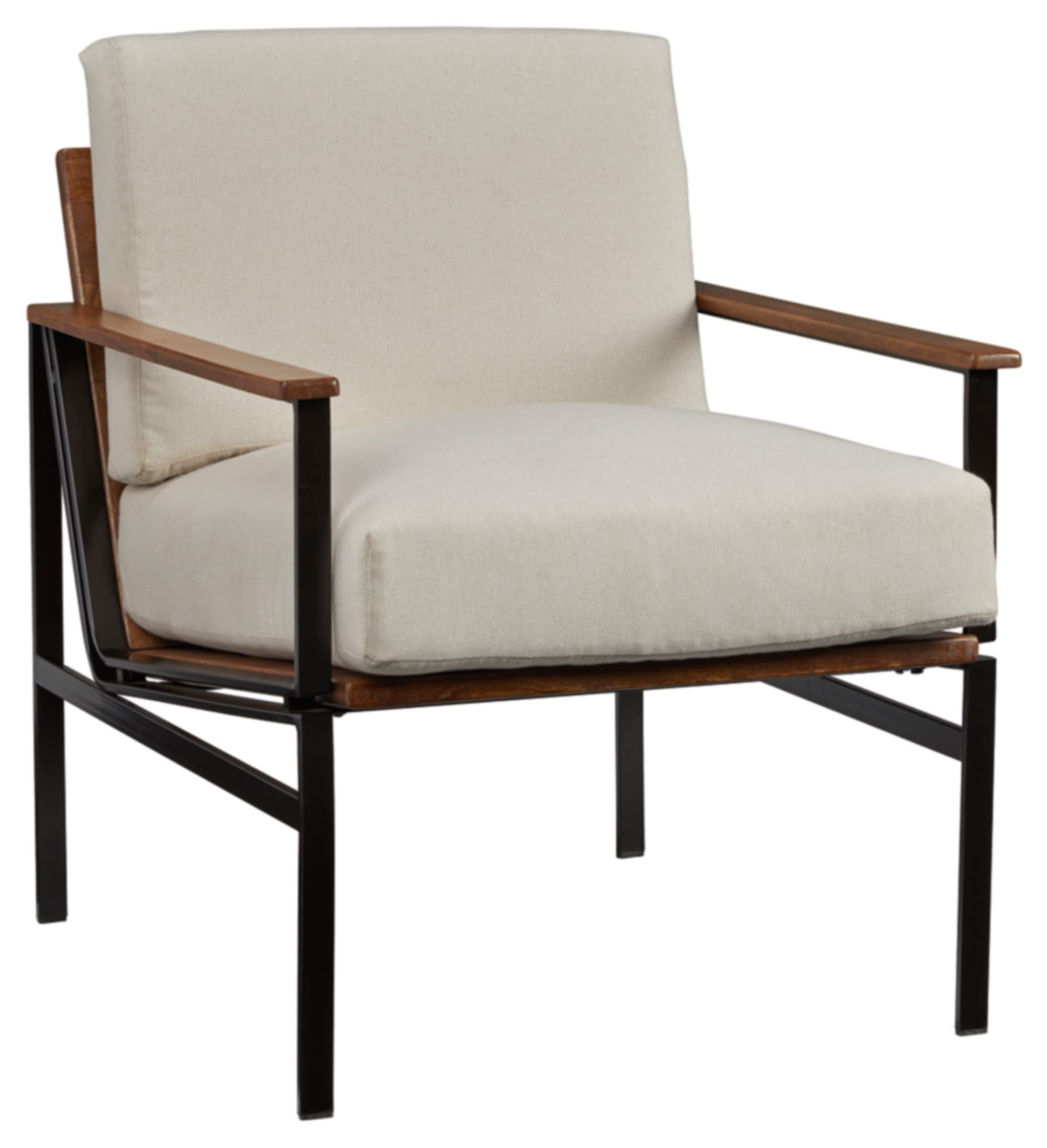 Amazon.com: Signature Design by Ashley Tilden Mid-Century Modern Accent  Chair, Ivory & Black : Home & Kitchen