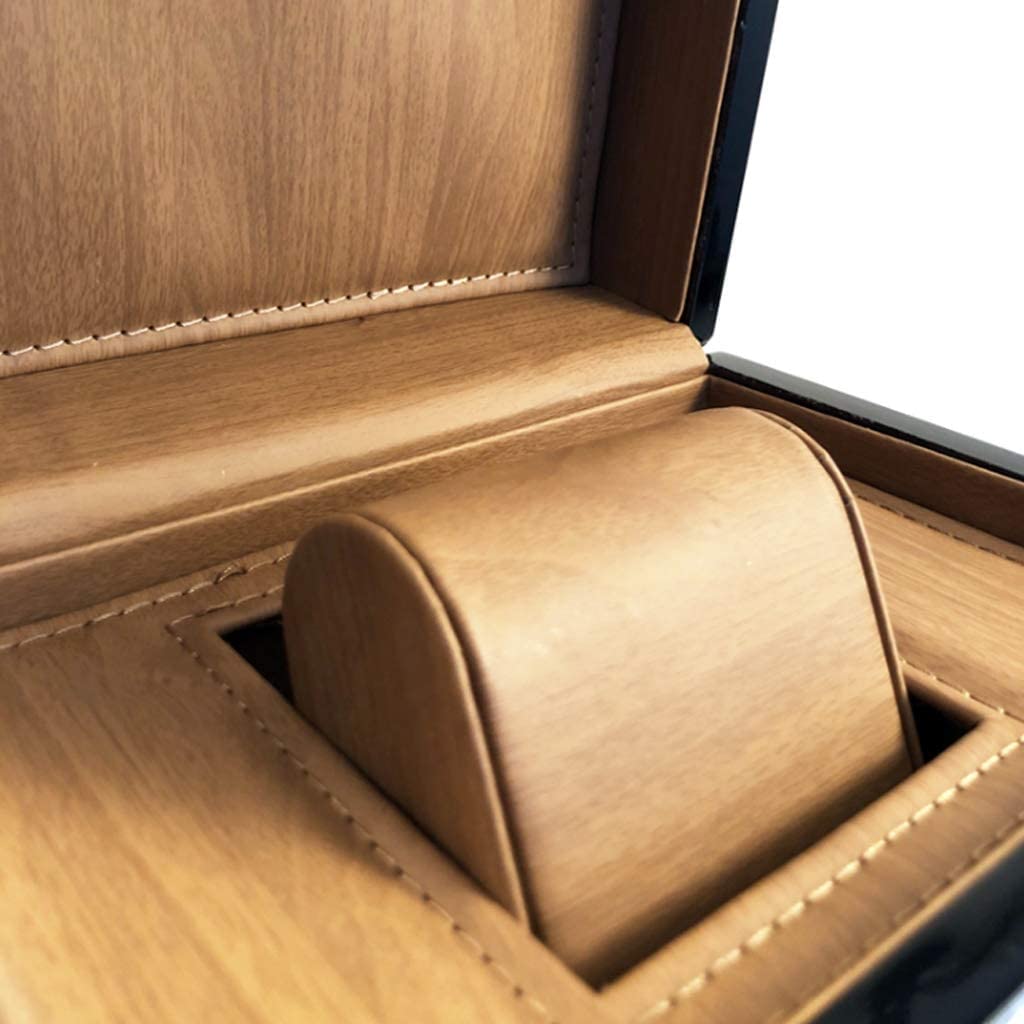 RUVOO Uhrenrolle Uhrenbox Uhrenhalter Einzelne Hölzerne Uhrenbox Uhrenaufbewahrungsbox Geschenkbox Vitrine Mechanisches Uhrengehäuse Uhrenetui Uhrenaufbewahrung