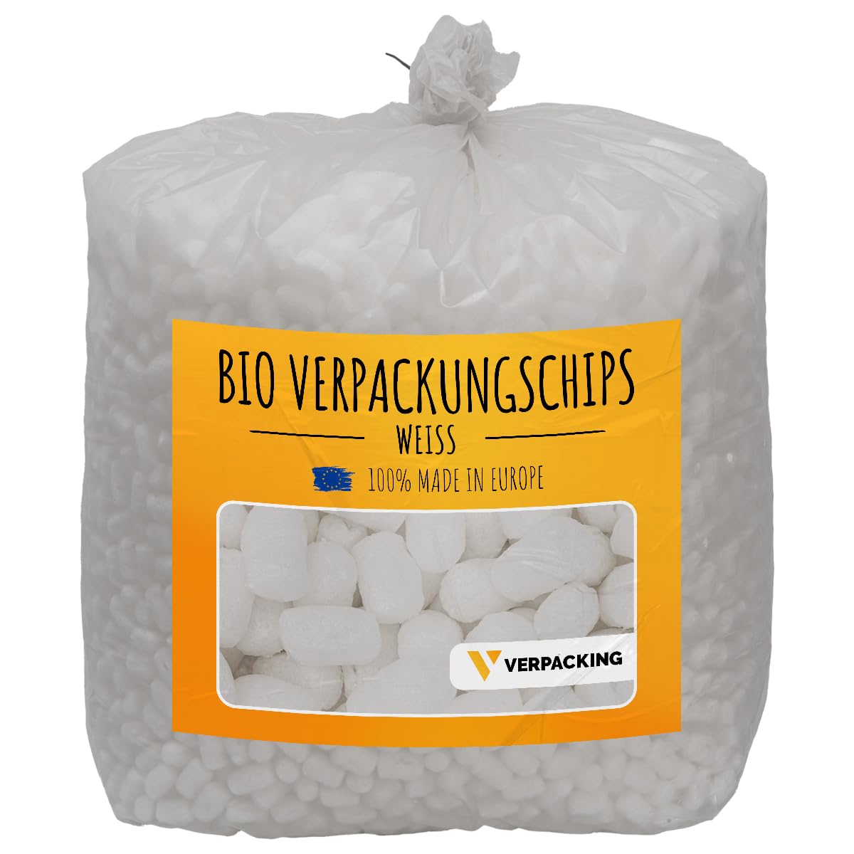 verpacking chips de calage BIO en amidon de maïs [couleur & quantité au choix] matériau de calage pour colis 25 litres - blanc