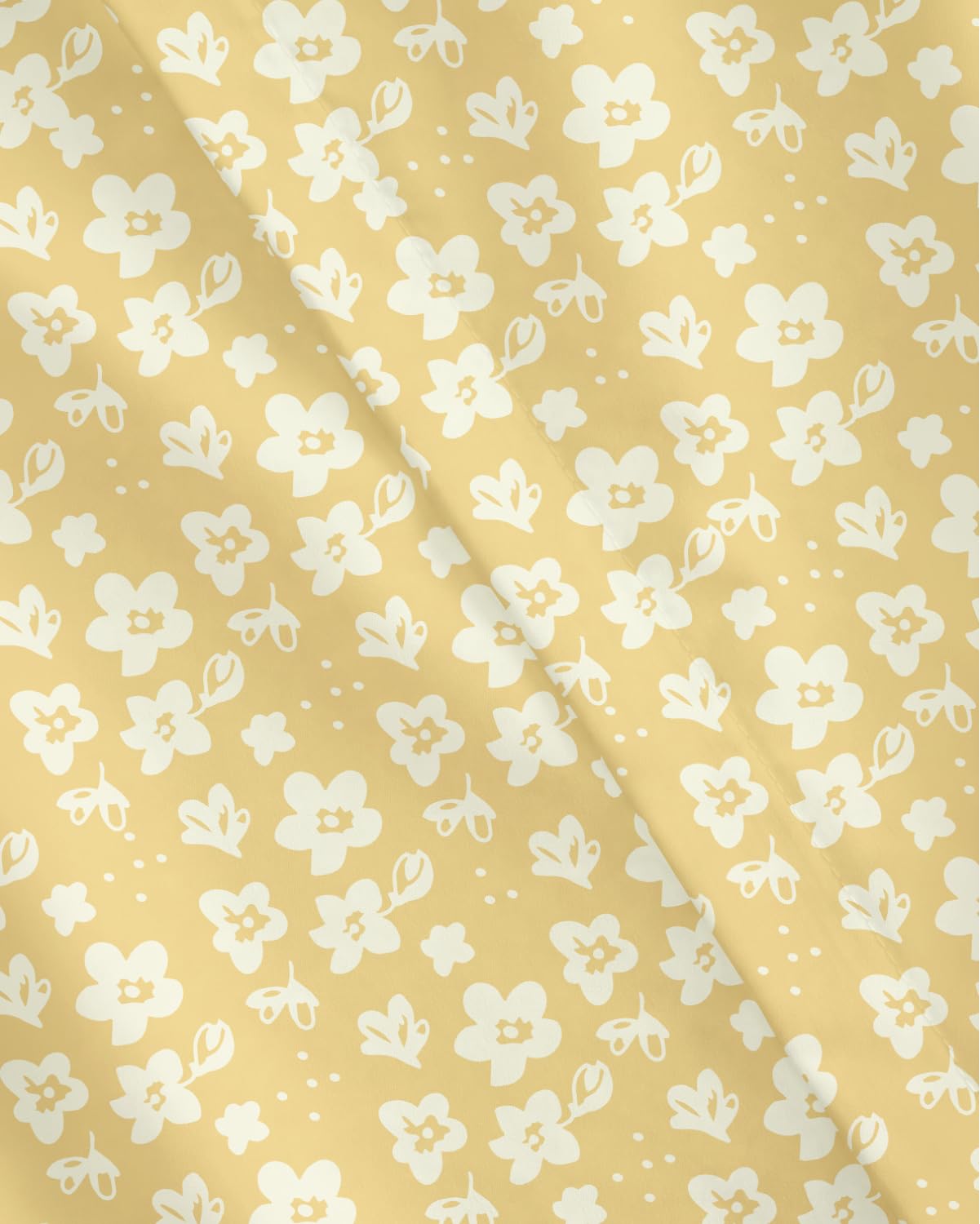 Duvet Cover King Size - Floral Duvet Cover - 3 Piece - Yellow Meadow