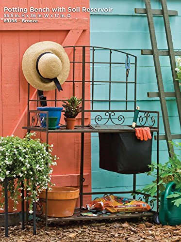 Panaceaproducts89196pottingbenchbronze Urban Country Home Decor Panacea products 89196 potting bench bronze urban country home decor