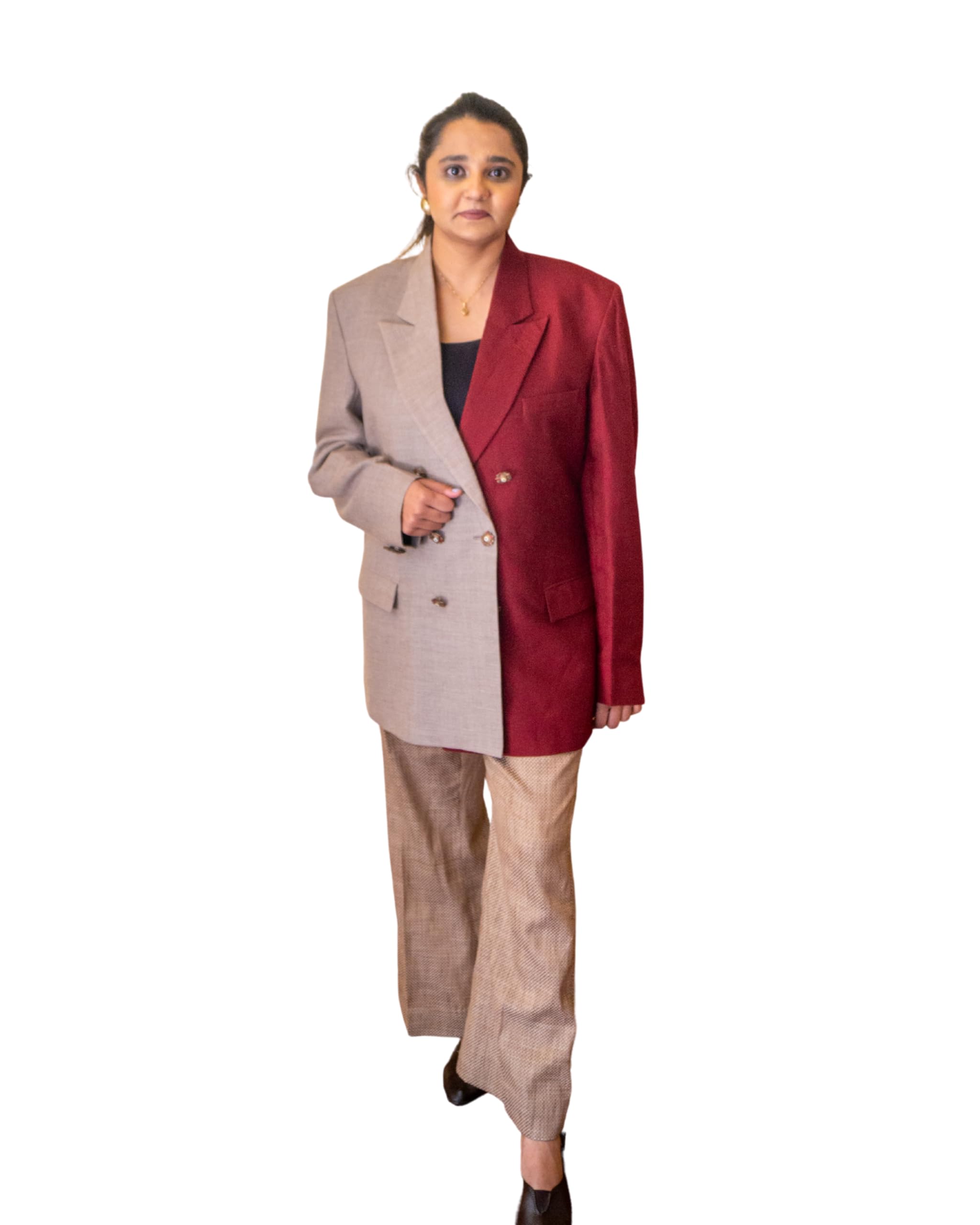 rajneel prithvisanyogita Women's Double Breasted Pashmina Blazer | Stylish and Elegant Pashmina Outerwear for Women | Versatile and Classic Blazer Jacket for Casual and Formal Occasions-picture-29