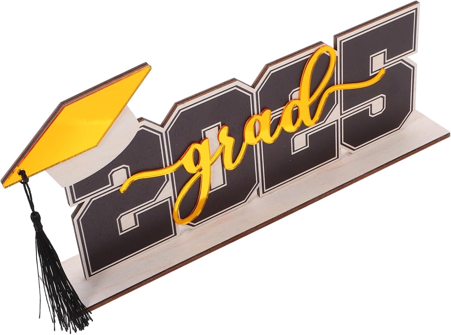 Funny Photo Booth Prop Grad Wooden Decoration Graduation Season Party Supply
