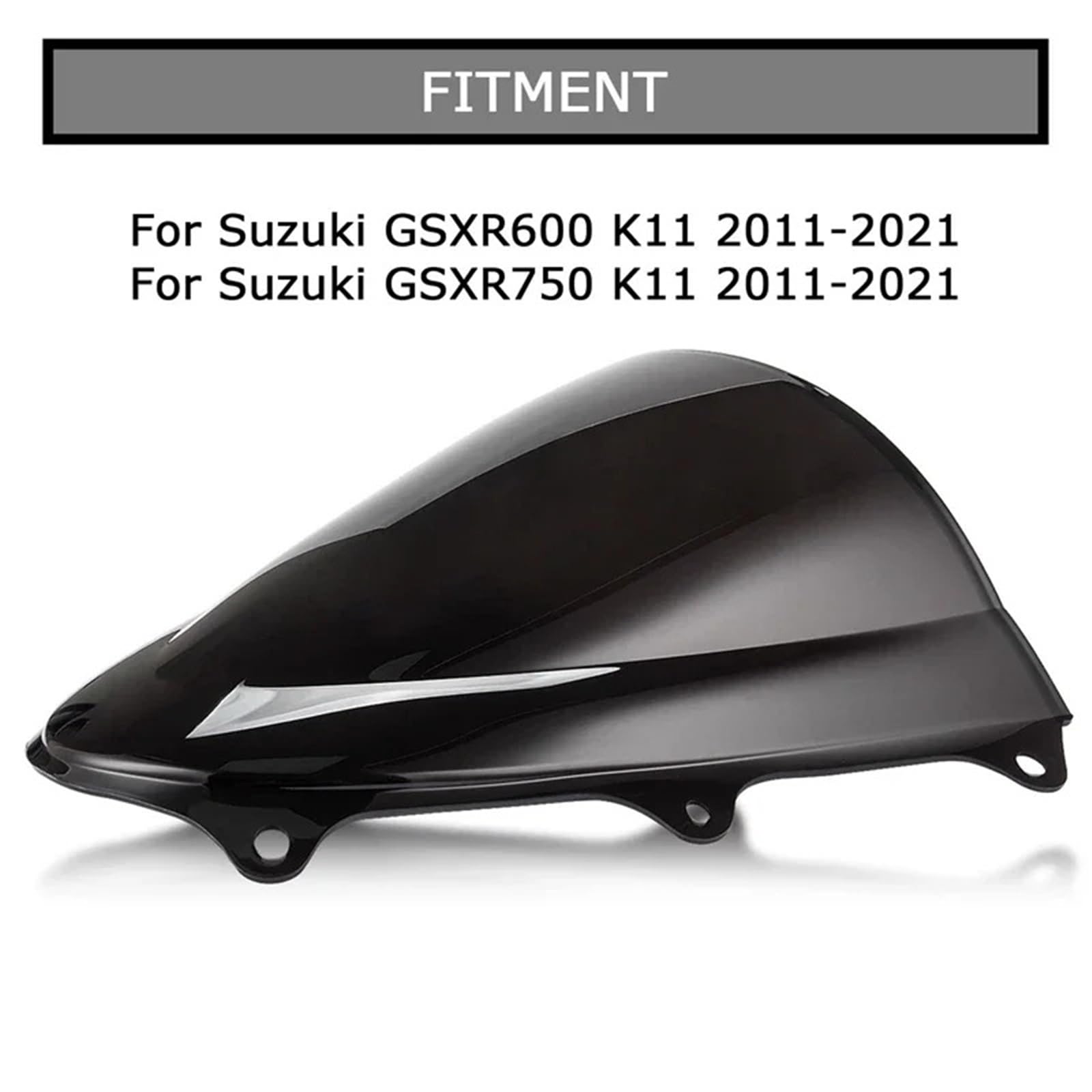 powietrzadeflektor Deflektor motocykla Szyba motocyklowa Szyba przednia Podwójna osłona bąbelkowa Osłona Akcesoria motocyklowe do Suzuki GSXR600 GSXR750 K11 2011-2022