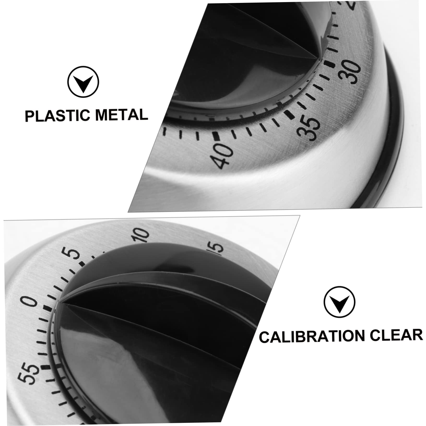 Cabilock 3 STK Küchenuhr Uhren elektronisch Aus-Timer Mini Alarm Mechanischer Timer Countdown- Kochuhr Zeitmanagement-Uhr praktischer Back einfache Zeitschaltuhr Kunststoff außen