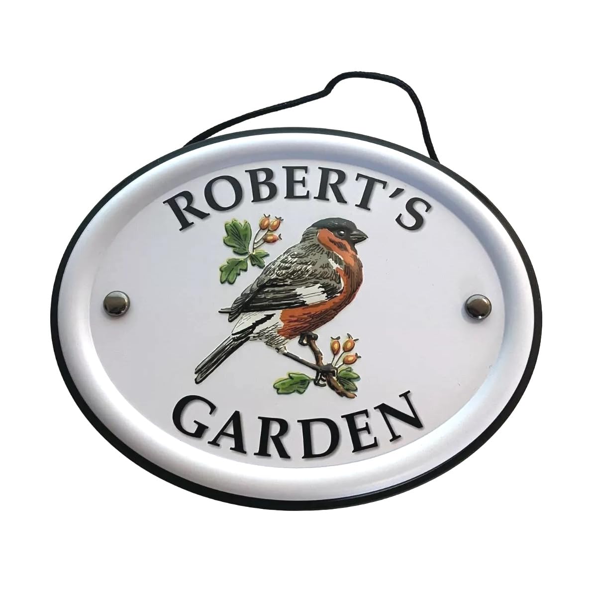 Panneau de jardin fer forgé personnalisé Robert plaque extérieure haut de gamme
