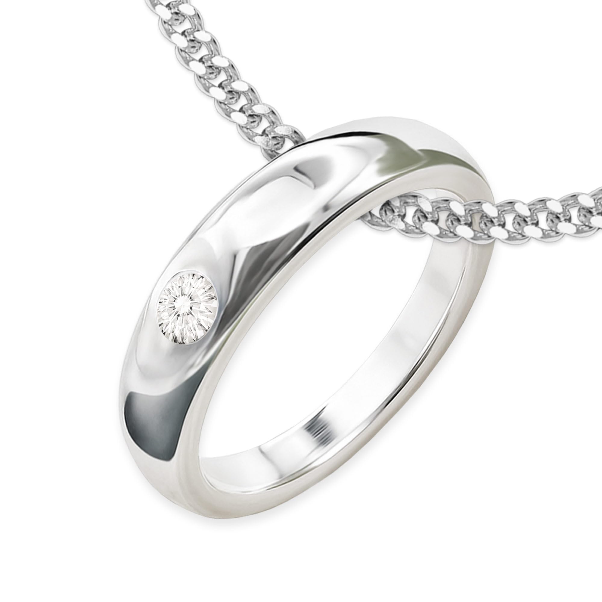CLEVER SCHMUCK Taufkette Silber mit Zirkonia weiß + Panzerkette 36 cm STERLING 925 Taufgeschenk für Mädchen & Junge im Etui weiß