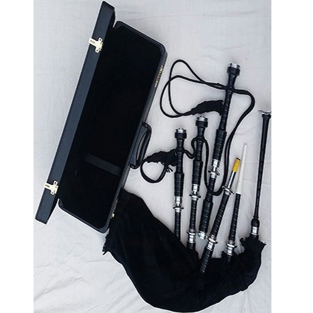 TC Bagpipes Black Colour for Beginner starter package Carry box