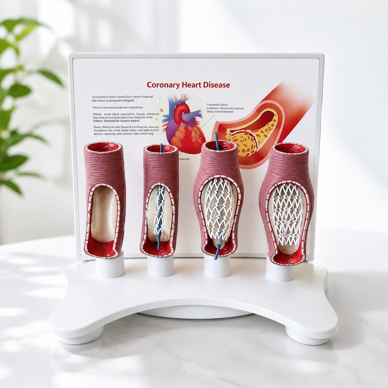 Modelo de stent vascular humano ampliado para clases y exposiciones en la universidad