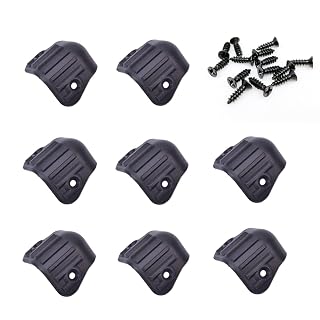 CCeCCe 8 Pack Speaker Cabinet Corners Protector Stackable Subwoofer Box Round Angle Edge Armor Guard ABS Plastic Mounting Corner Wrap for Guitar AMP Stage Amplifier PA DJ Audio Sound Case Protection