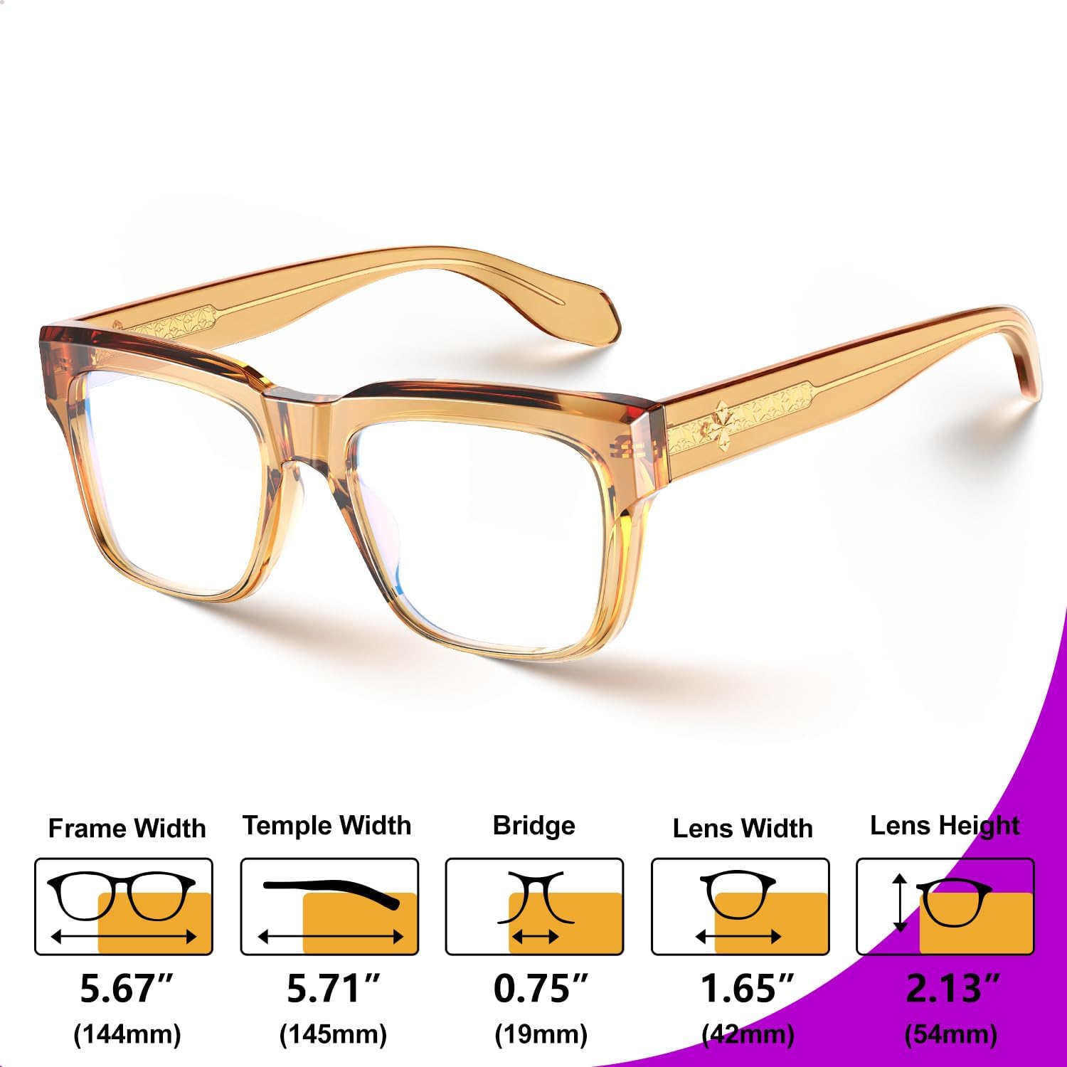 VISOONE TR90 Square Blue Light Blocking Glasses Fashion Computer Eyewear for Women and Men RANDI Randi Upg Sandy Brown image 6 of 8 B0CHMD674X