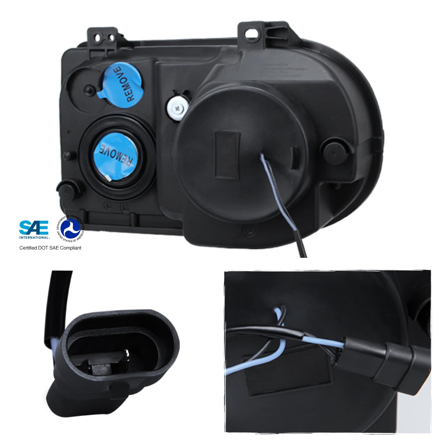 Amazon | AKKON - ブラックベゼル 05-10 クライスラー 300C ヘッド