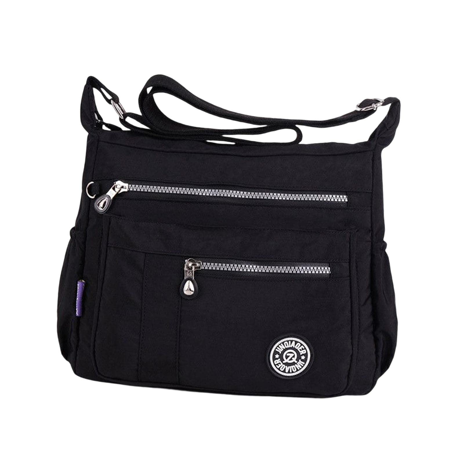 Umhängetasche für Umhängetasche Damen Handtasche Achseltasche Reißverschluss Einkaufstasche Geräumige Lässige Einkaufstasche für den, Schwarz