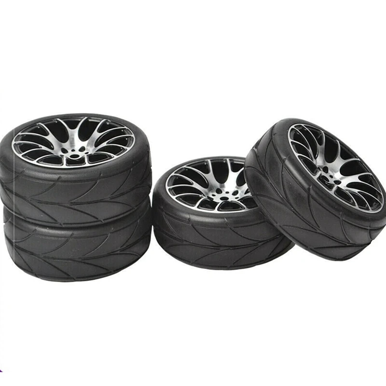RC Pneus Jante Compatible avec Tamiya pour TT-01 pour TT-02 TA02 pour HSP pour HPI 1/10 Mise À Niveau Accessoires De Mise À Niveau Modifiés Pneus De Voiture RC