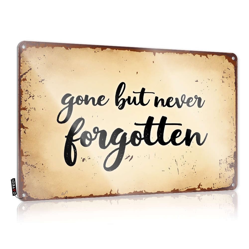 Decaor Metal Wall Decoration Rustic Rules | Gone But Never Forgotten. Colorful Metal Wall Decor For Gym Home(20X30CM)