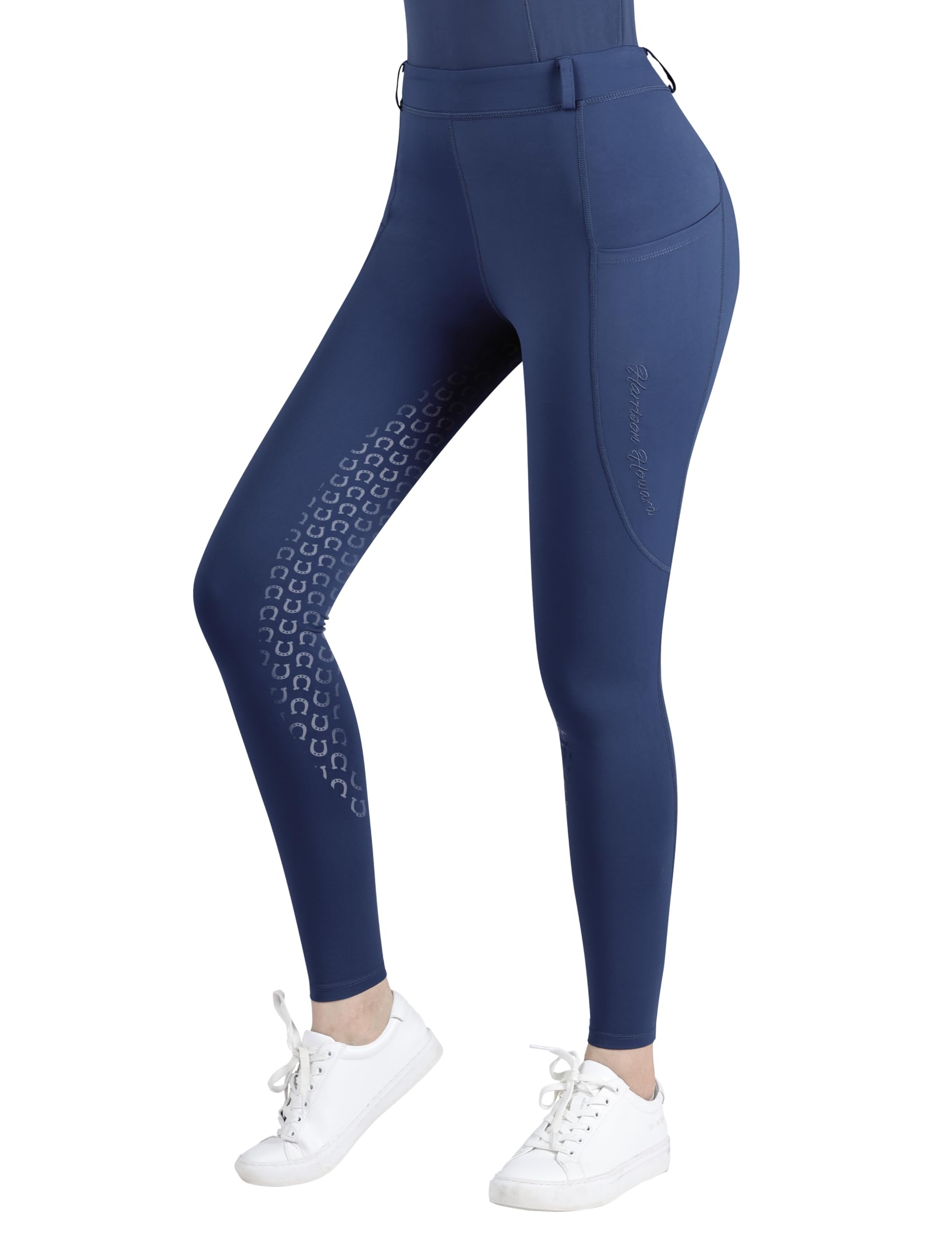 Harrison Howard Women's Horse Riding Pants Double Pocket Silicone Full-Seat Breeches Equestrian Breeches