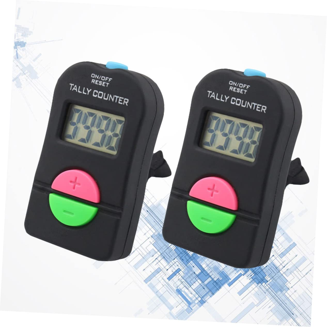 Happyyami Countdown Counter Electronic Tally Clicker Sound 4 Led Display Plus/Minus Counter Digital Reversible