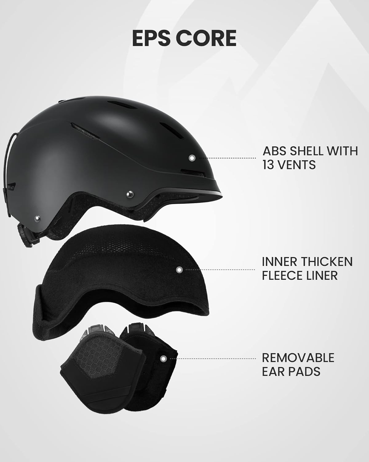 OutdoorMaster Emerald Ski Helmet - Snowboard Helmet Adjustable with 13 Vents - Snow Helmet for Kids, Youth, Men, Women : Sports & Outdoors