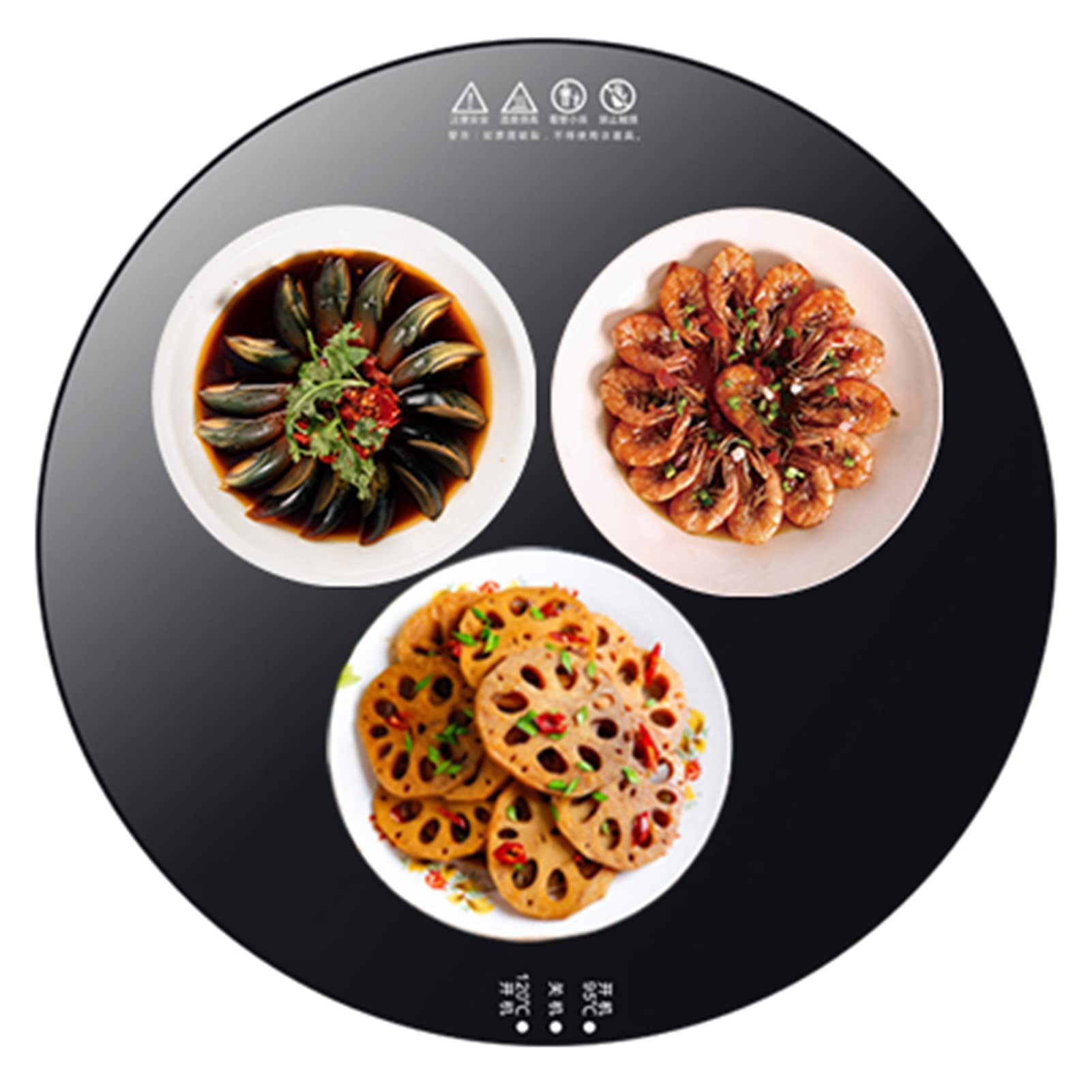 Bandeja calefactora eléctrica, Bandeja portátil para Calentar Alimentos, Calentador de Alimentos Ajustable para restaurantes, cocinas