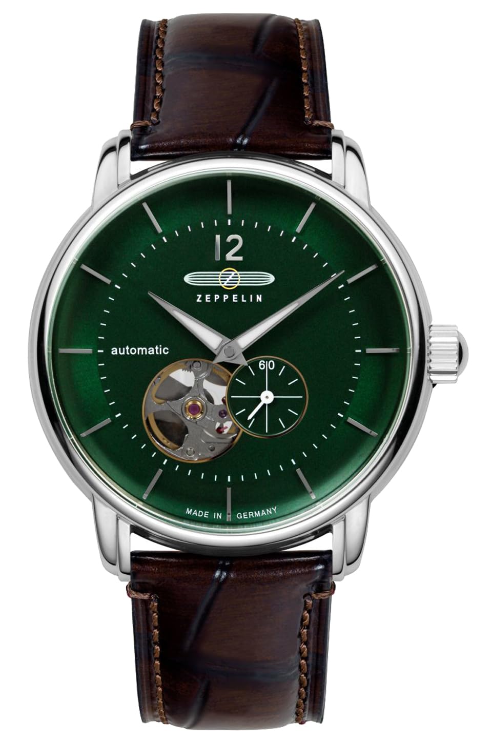 Zeppelin Leather Lz 120 Bodensee Small Seconds Open Balance Wheel